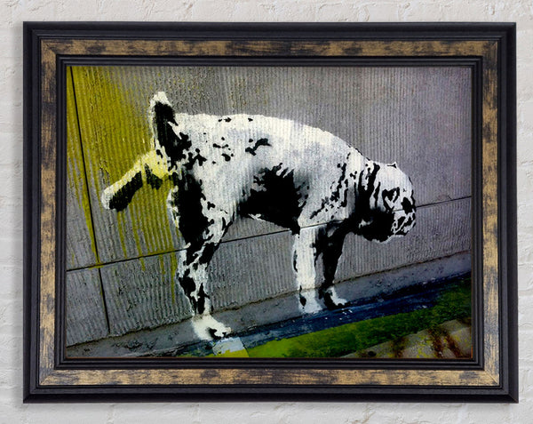 Peeing Dog Framed Print