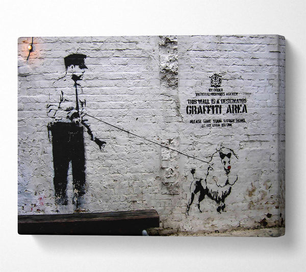  A Canvas Print of Banksy Police Dog Canvas Wall Art