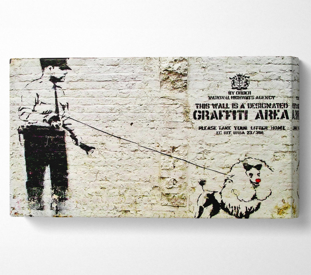  A Canvas Print of Banksy Poodle Copper Canvas Wall Art