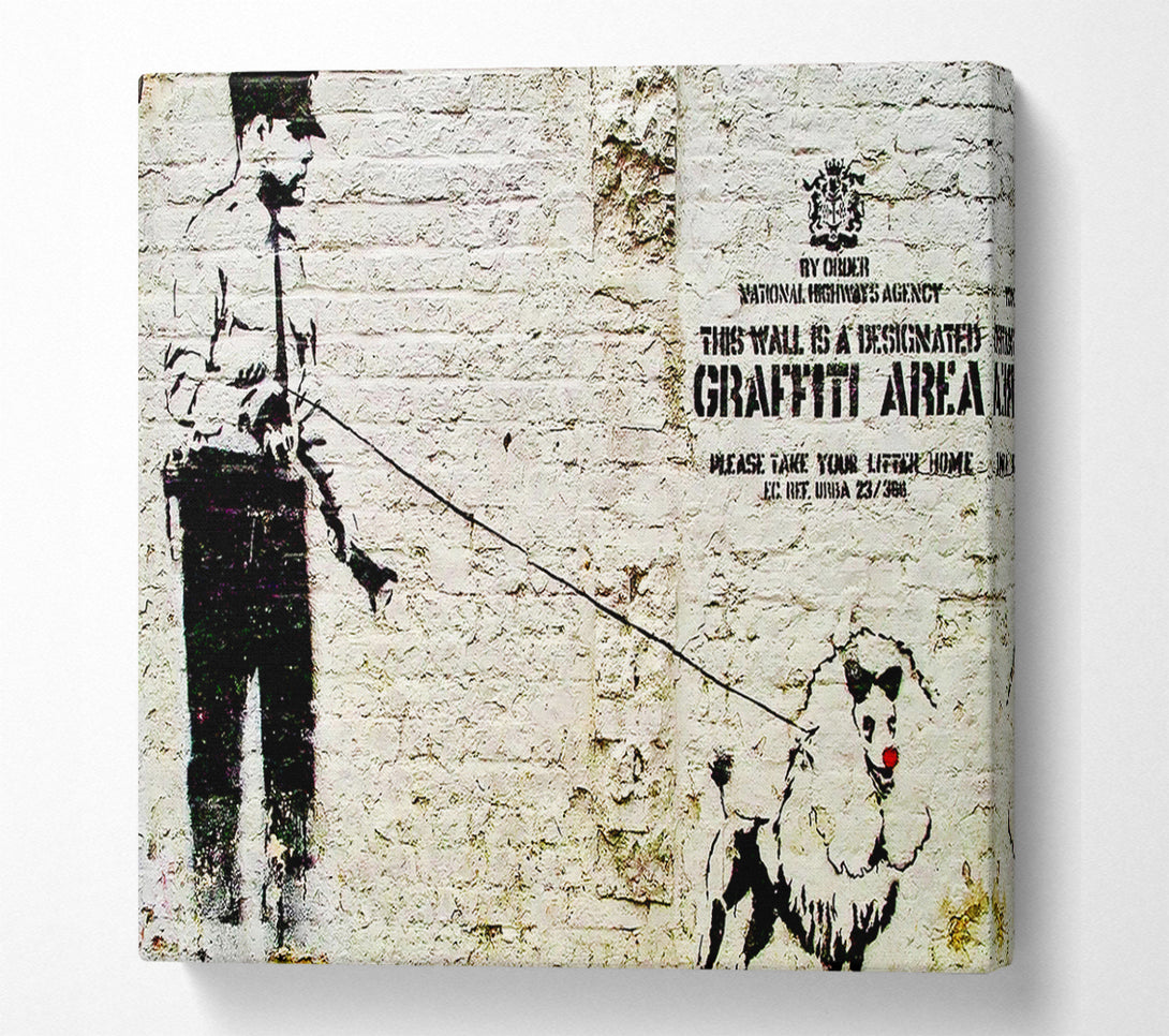  A Canvas Print of Banksy Poodle Copper Canvas Wall Art