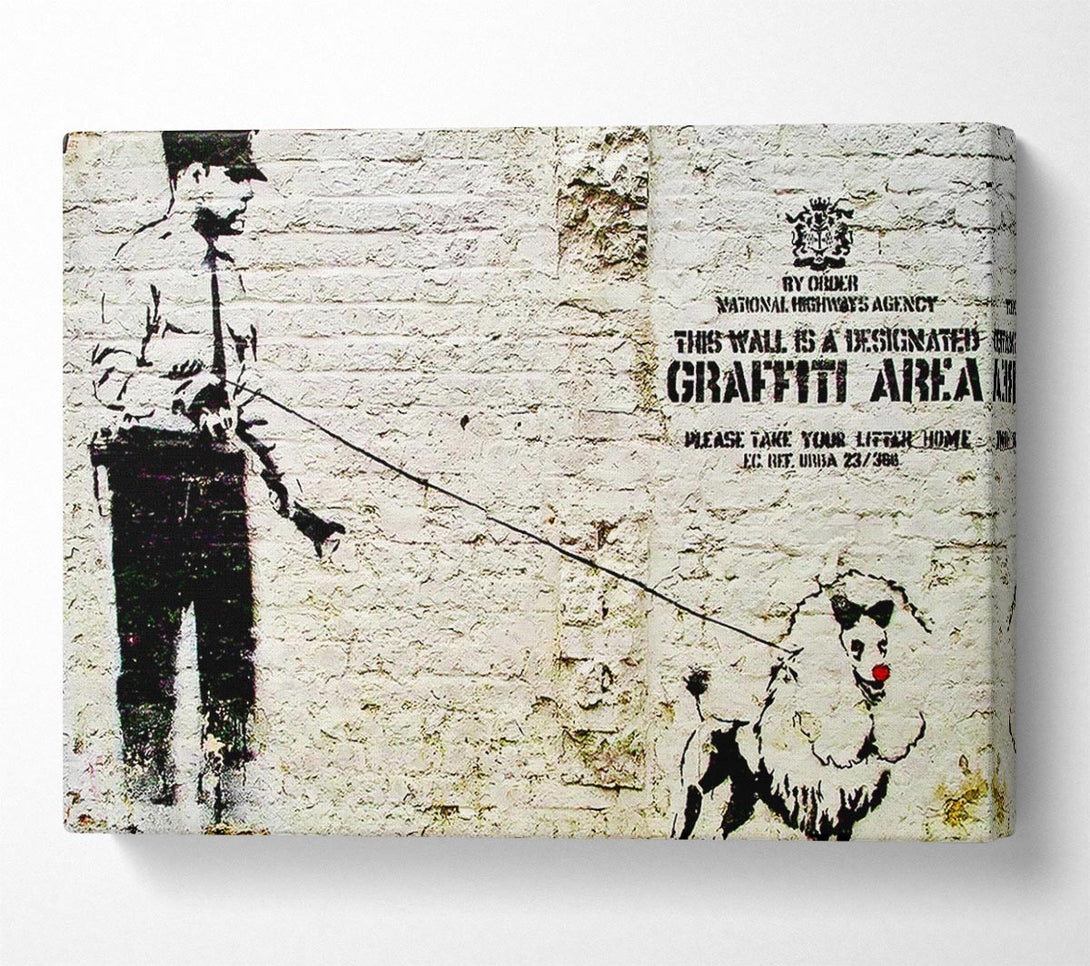  A Canvas Print of Banksy Poodle Copper Canvas Wall Art