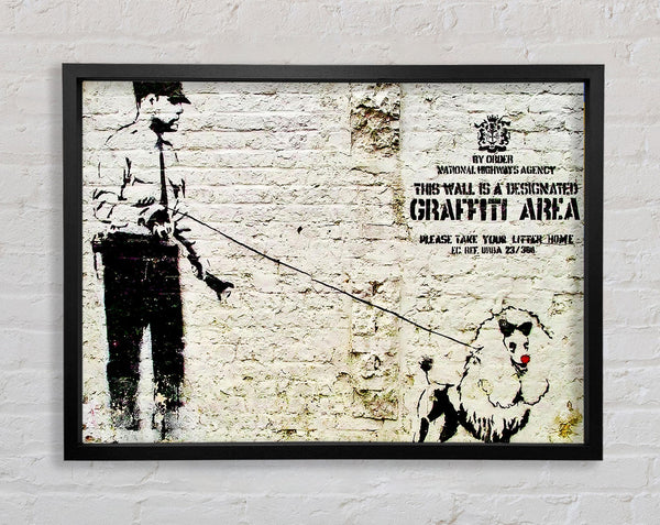 Banksy Poodle Copper Framed Print