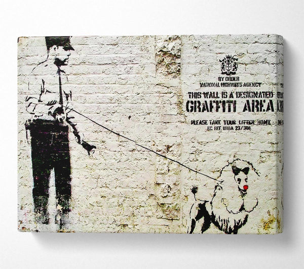  A Canvas Print of Banksy Poodle Copper Canvas Wall Art