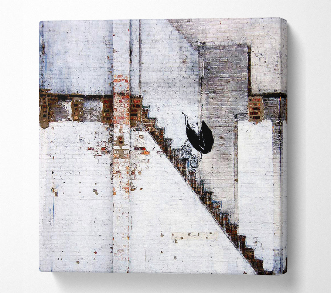  A Canvas Print of Banksy Pram Wars Canvas Print