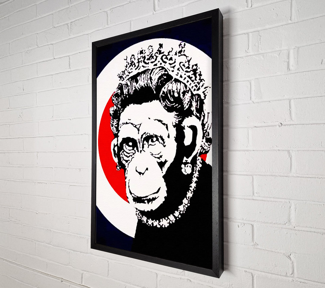  A Canvas Print of Banksy Queen Chimp Canvas Print