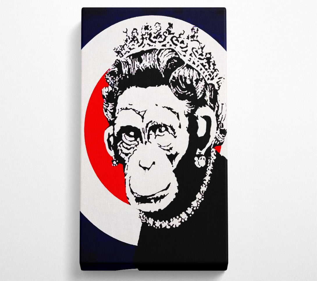  A Canvas Print of Banksy Queen Chimp Canvas Print