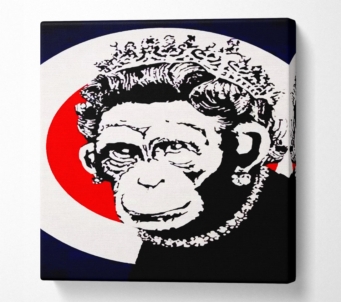  A Canvas Print of Banksy Queen Chimp Canvas Print