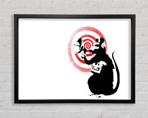 Banksy Radar Rat 1 Framed Print