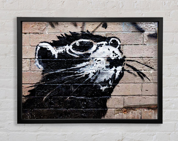 Banksy Rat Sunglasses Framed Print