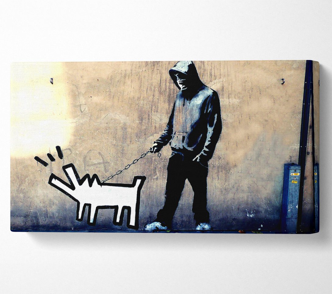  A Canvas Print of Banksy Revolution For Dogs Canvas Print