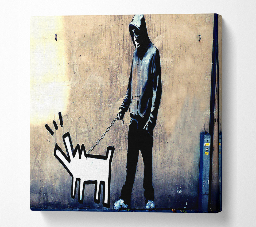  A Canvas Print of Banksy Revolution For Dogs Canvas Print