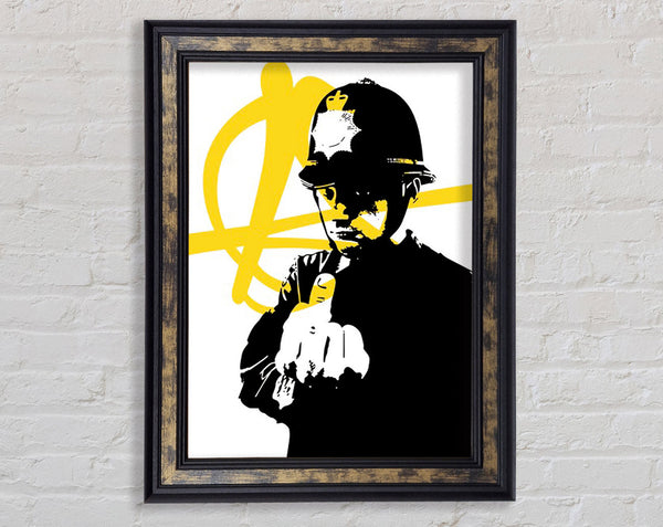 Rude Copper Framed Print