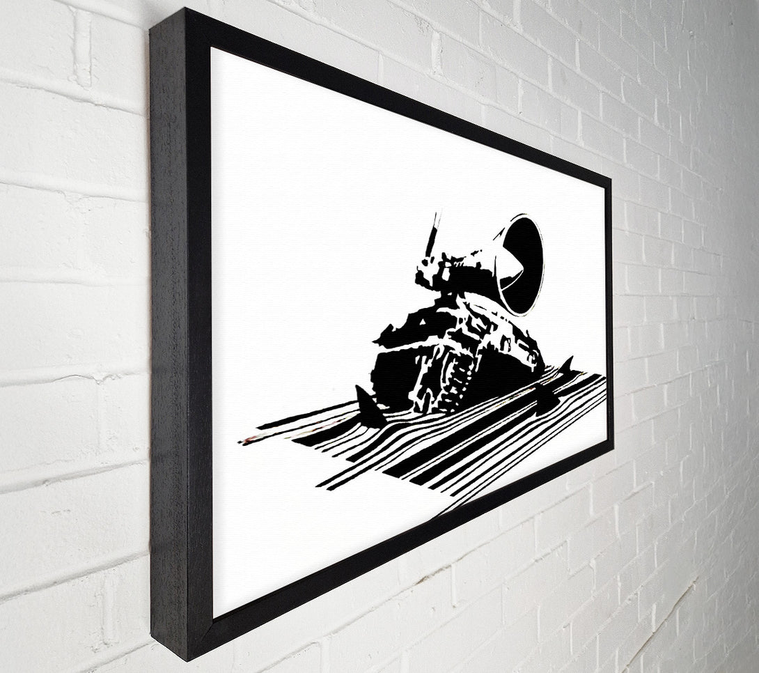  A Canvas Print of Banksy Shark Infested Canvas Wall Art