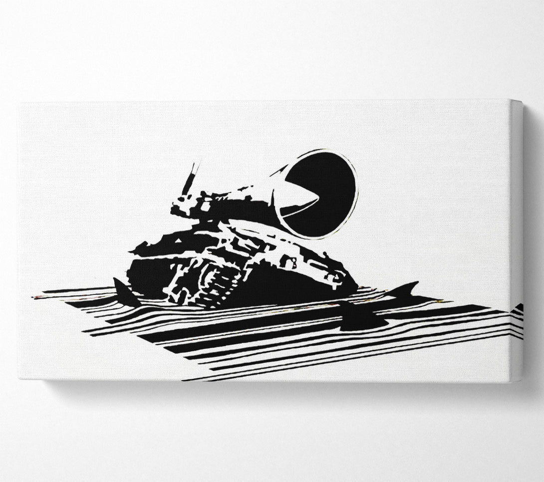  A Canvas Print of Banksy Shark Infested Canvas Wall Art