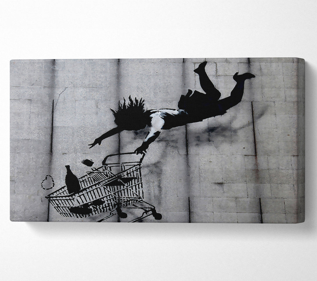  A Canvas Print of Banksy Shop Till You Drop Canvas Art