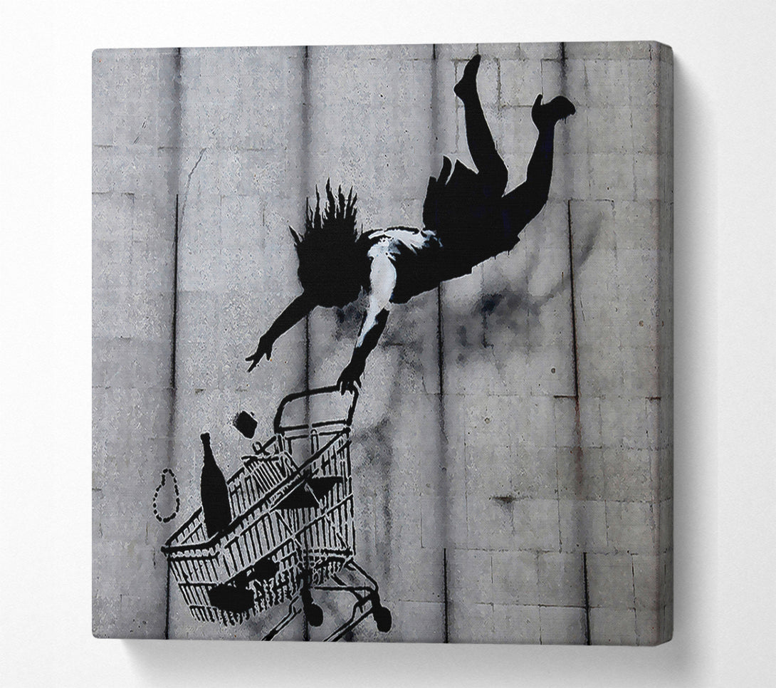  A Canvas Print of Banksy Shop Till You Drop Canvas Art