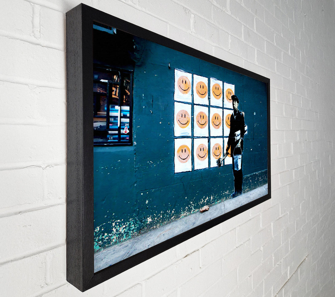 A Canvas Print of Banksy Smiley Face Posters Canvas Print