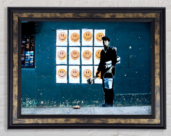 Smiley Face Posters Framed Print