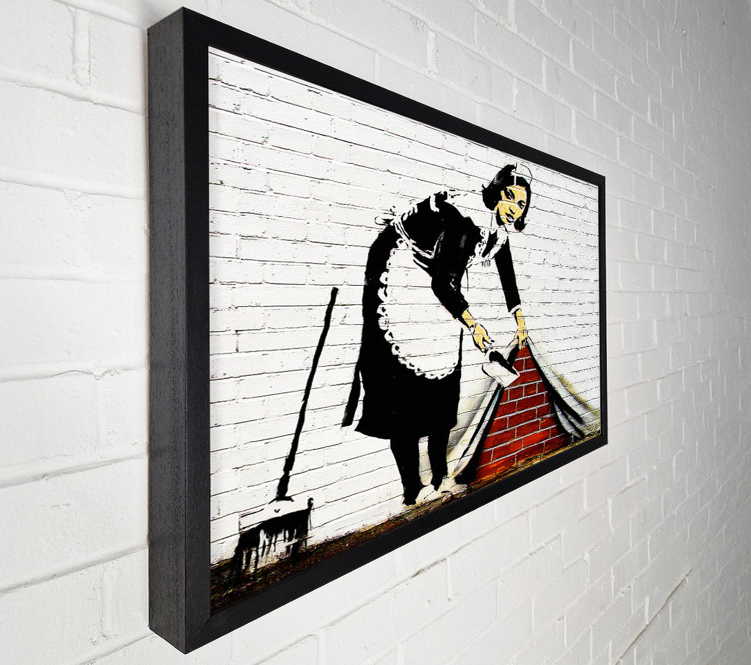  A Canvas Print of Banksy Sweep It Under The Carpet Canvas Art