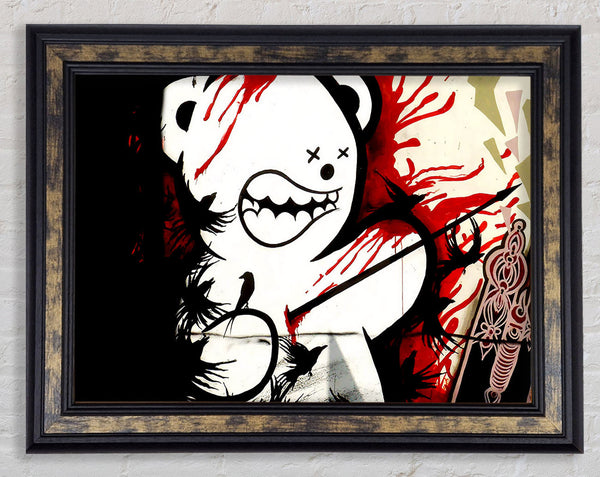 Teddy Bear Violence Framed Print