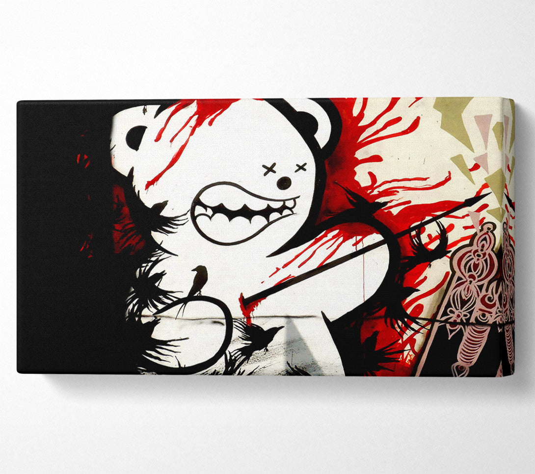  A Canvas Print of Banksy Teddy Bear Violence Canvas Art