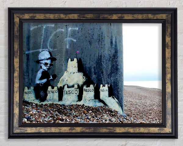 Tesco Sandcastle Framed Print