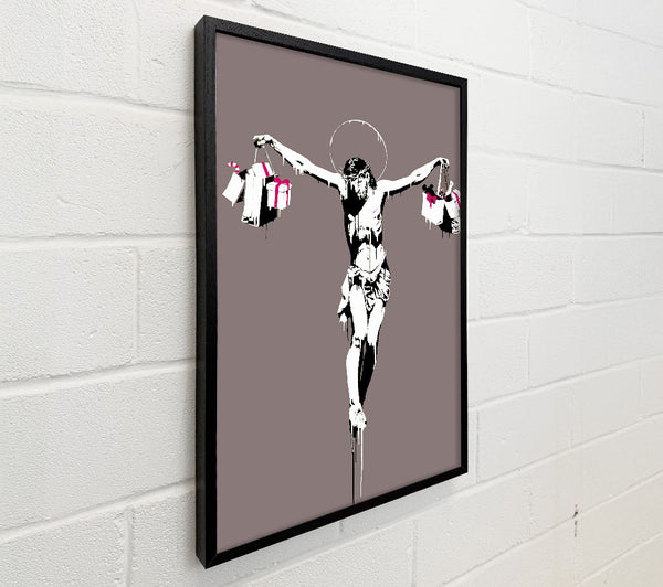 Banksy Thank Christ For Shopping (Portrait)