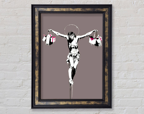 Thank Christ For Shopping (Portrait) Framed Print