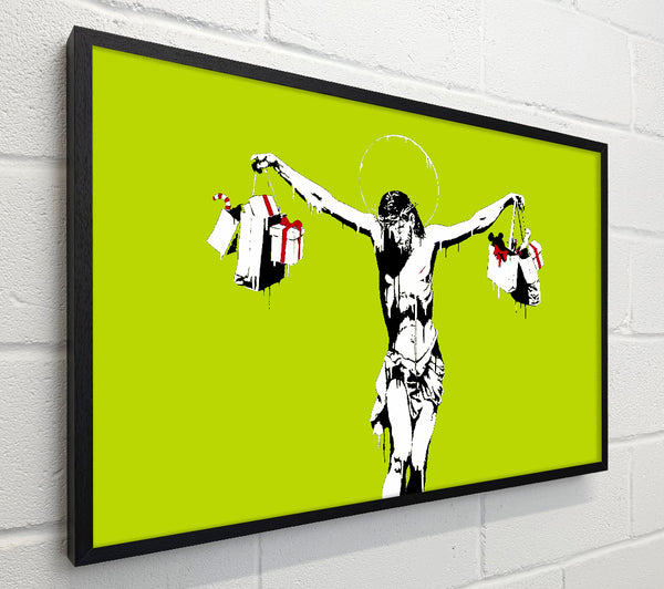 Banksy Thank Christ For Shopping Lime