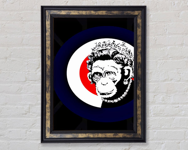 The Queen Monkey Framed Print