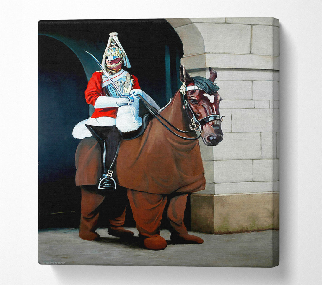  A Canvas Print of Banksy The Queens Guards Canvas Print