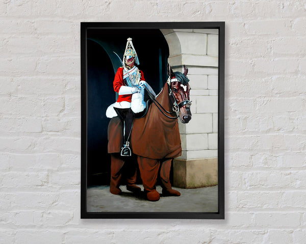 Banksy The Queens Guards Framed Print