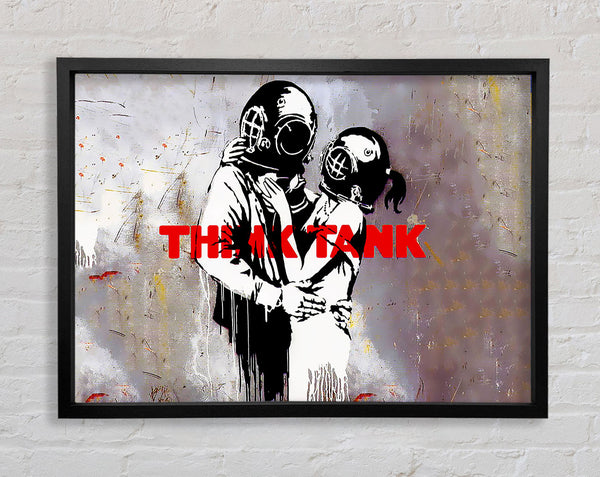 Banksy Think Tank Framed Print