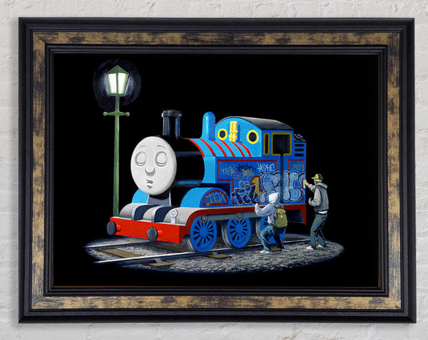 Thomas The Tank Graffiti Framed Print