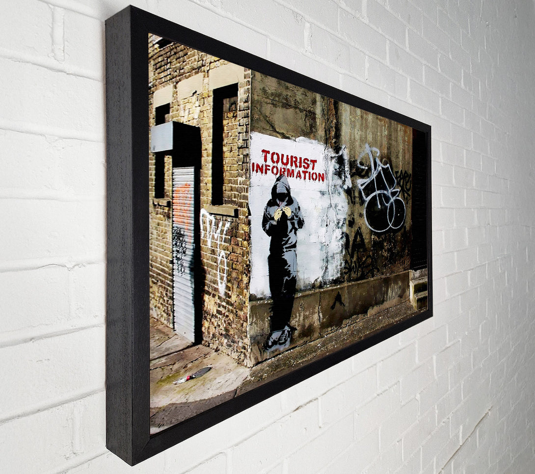  A Canvas Print of Banksy Tourist Information Canvas Print