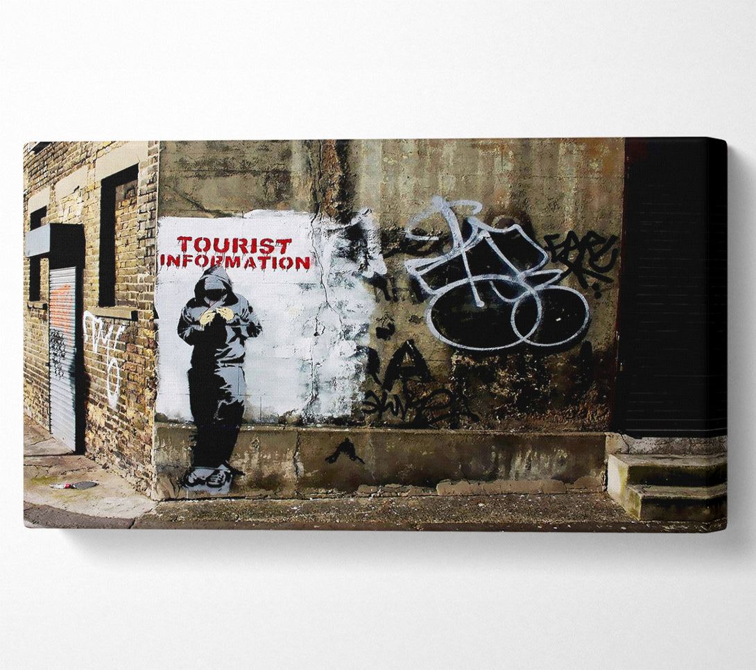  A Canvas Print of Banksy Tourist Information Canvas Print