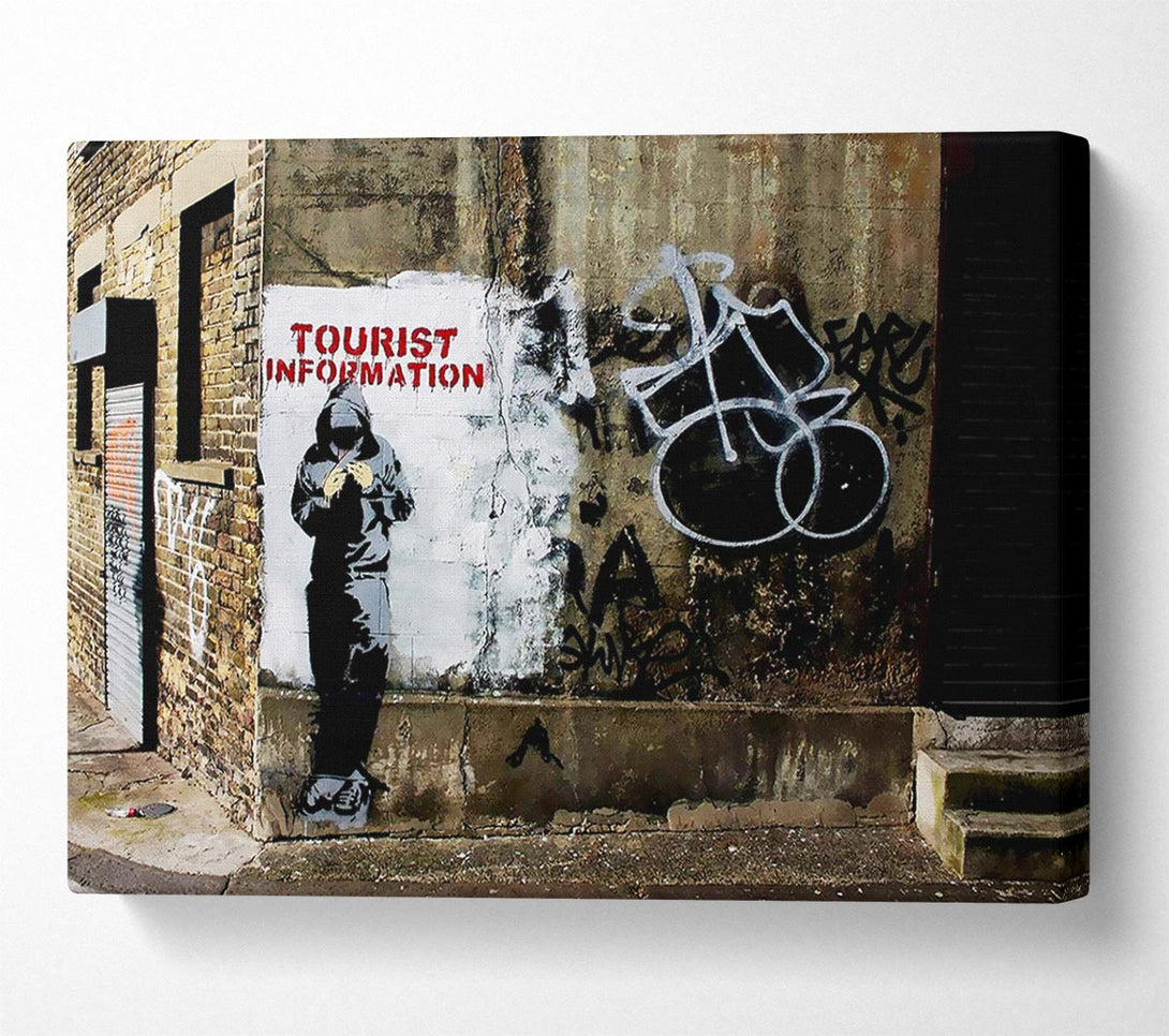  A Canvas Print of Banksy Tourist Information Canvas Print