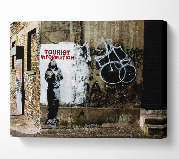  A Canvas Print of Banksy Tourist Information Canvas Print