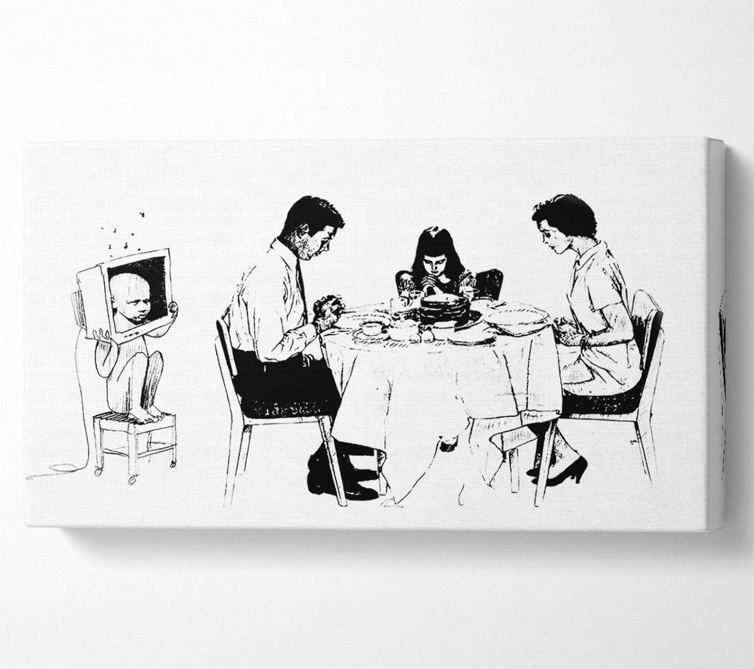  A Canvas Print of Banksy Tv Monster Canvas Art