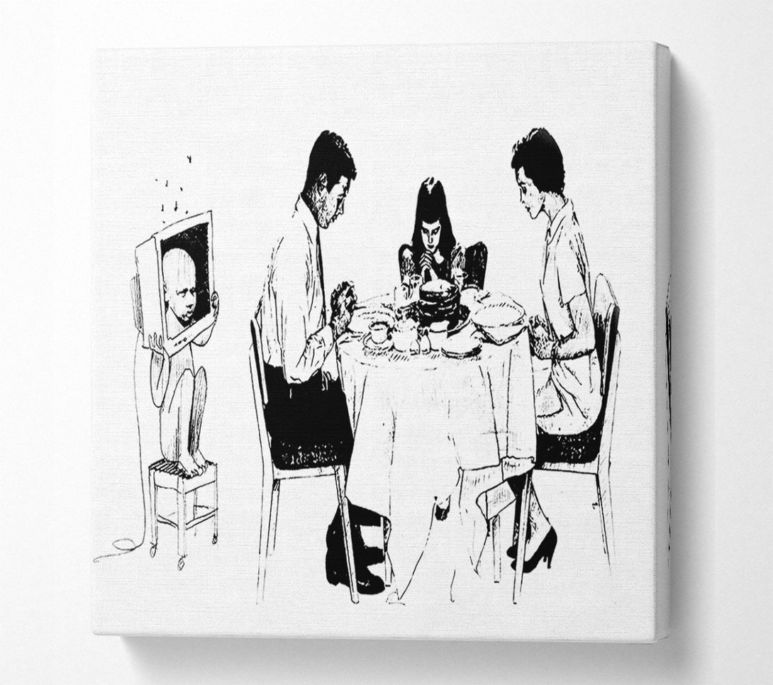  A Canvas Print of Banksy Tv Monster Canvas Art