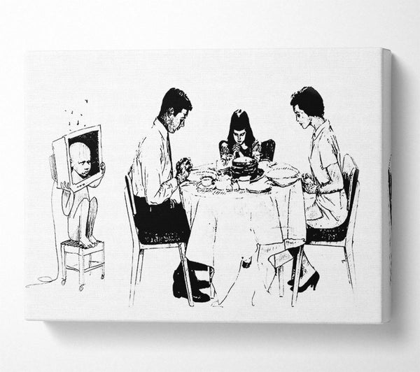  A Canvas Print of Banksy Tv Monster Canvas Art