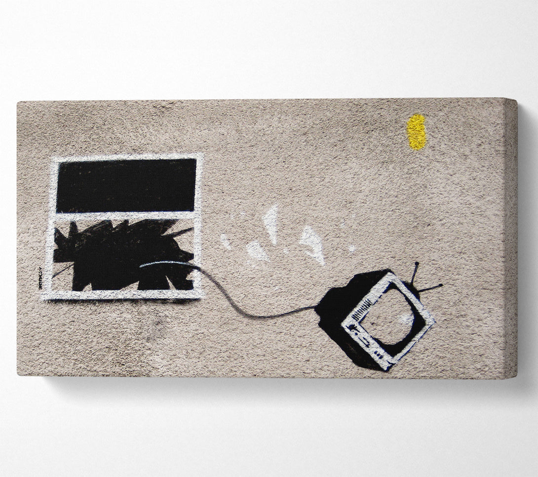  A Canvas Print of Banksy Tv Tantrum Canvas Art