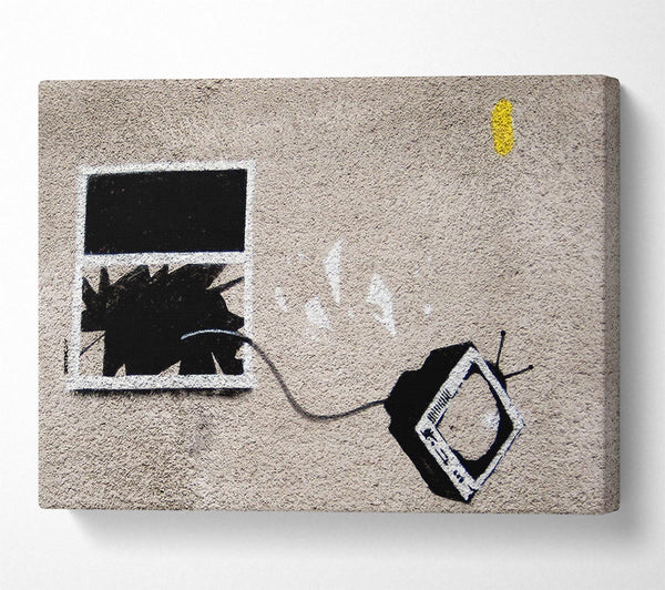  A Canvas Print of Banksy Tv Tantrum Canvas Art