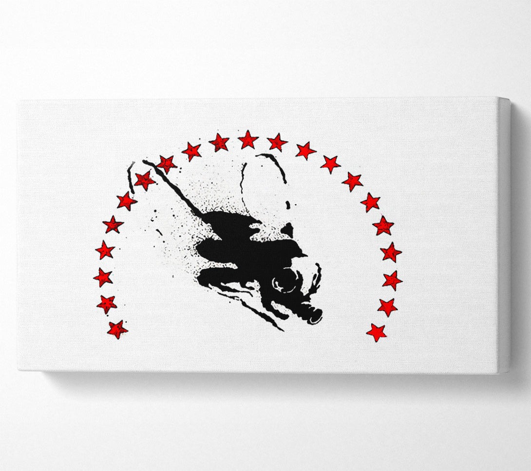  A Canvas Print of Banksy Wasp Bomber Canvas Print