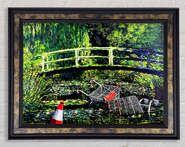 Water Lillies Trash Framed Print