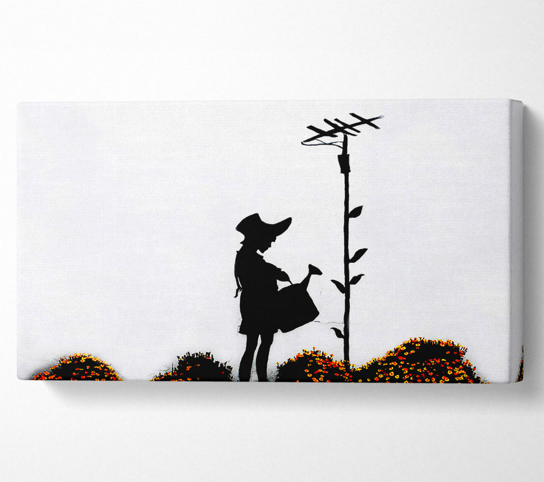  A Canvas Print of Banksy Watering Can Girl Canvas Art