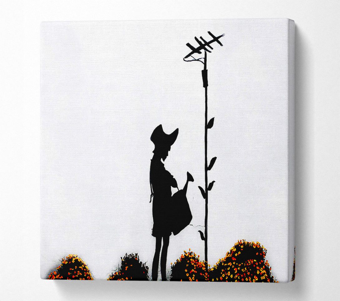  A Canvas Print of Banksy Watering Can Girl Canvas Art