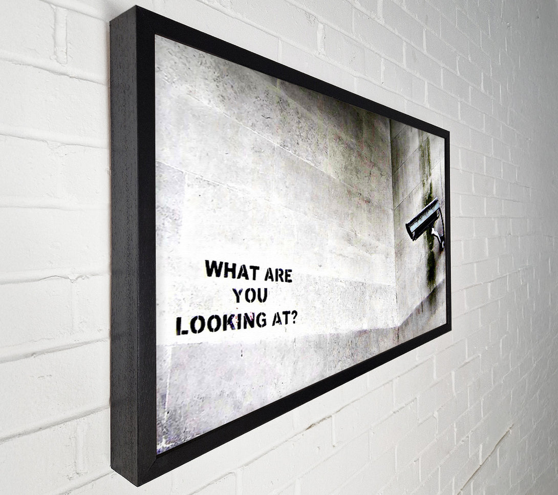  A Canvas Print of Banksy What Are You Looking At Canvas Art