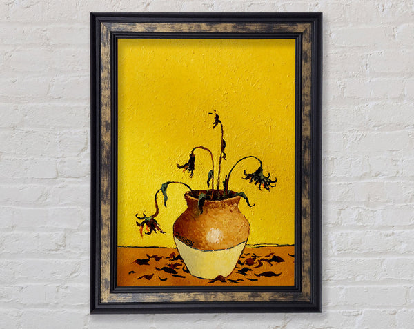 Wilting Sunflowers Framed Print