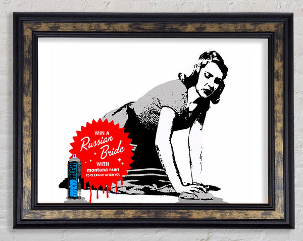 Win A Russian Bride Framed Print
